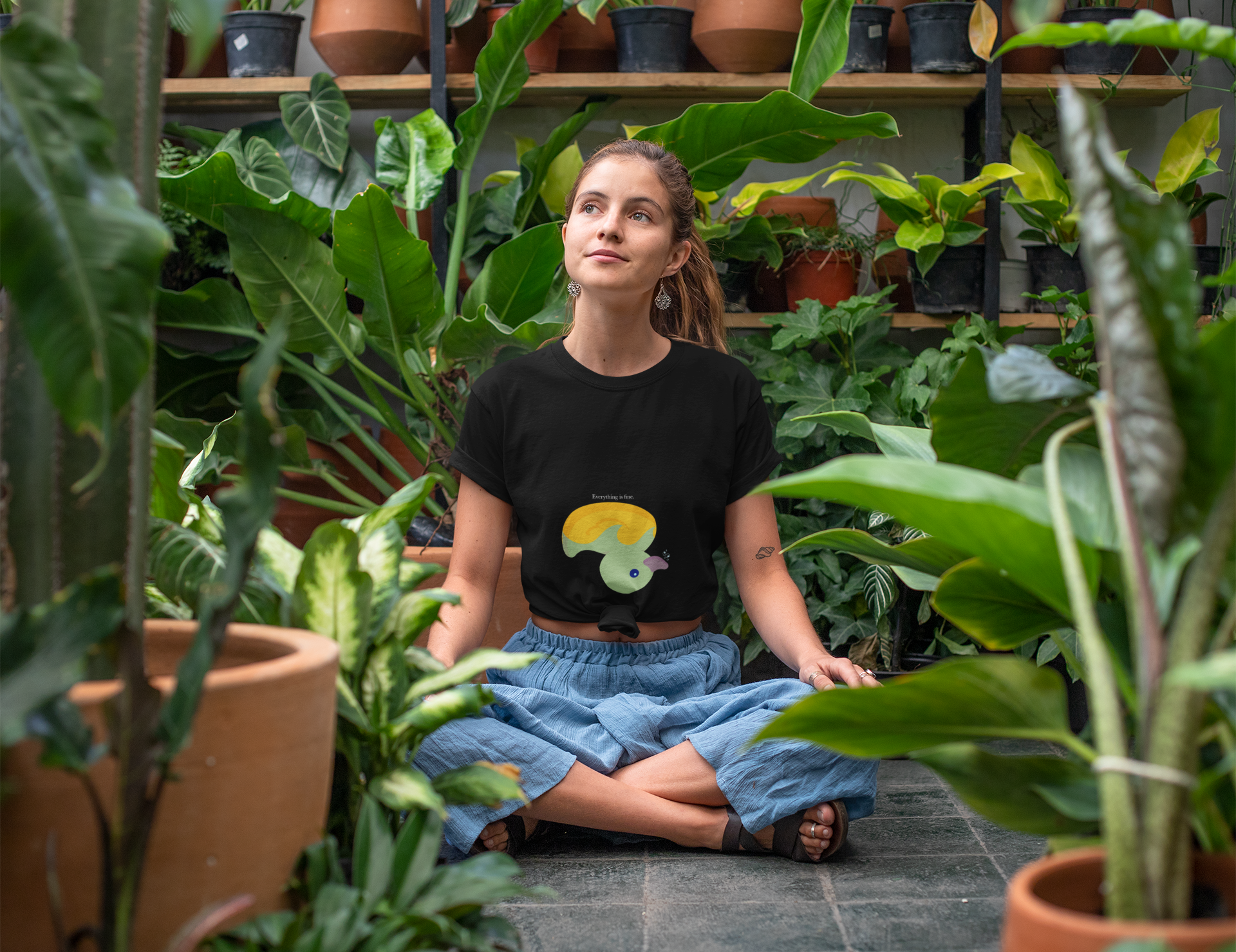 Everything is Fine Oversized Boxy Tee