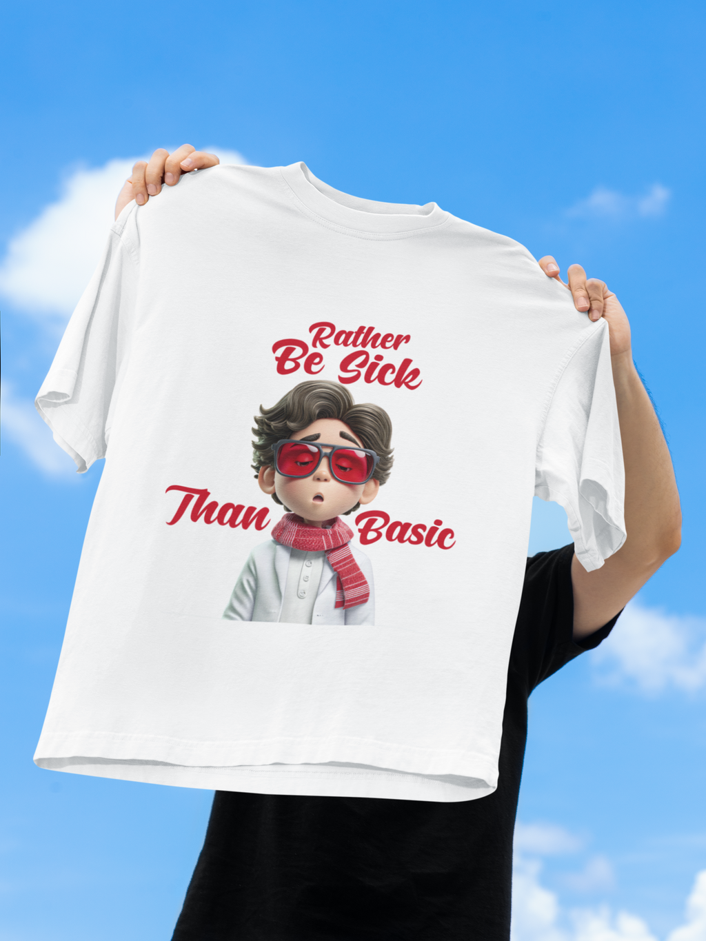 Rather Be Sick than Basic Oversized Shirt