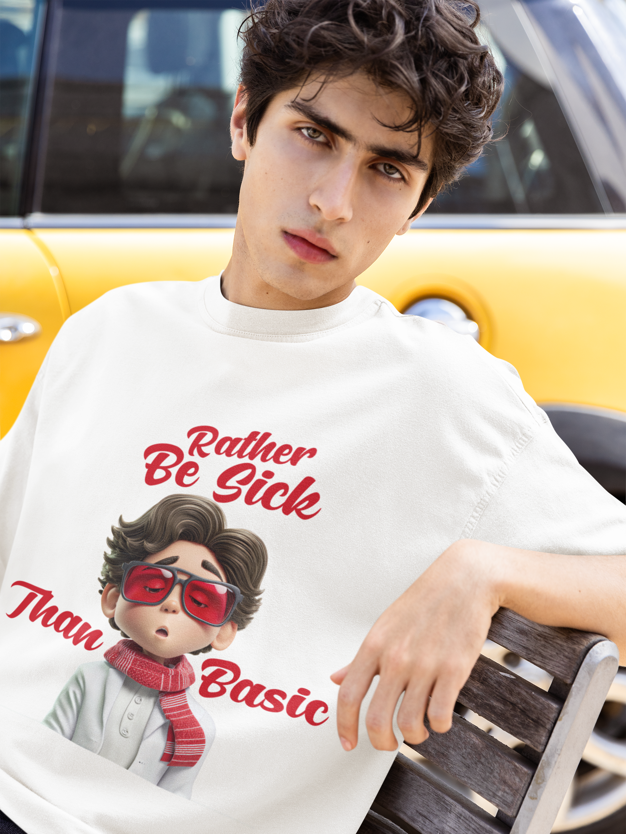 Rather Be Sick than Basic Oversized Shirt