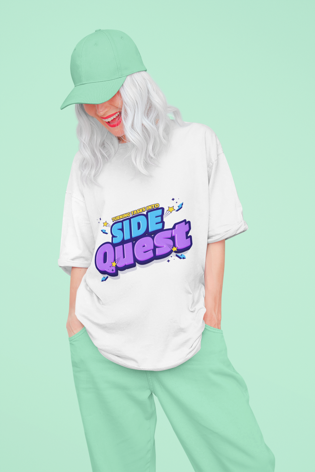 Turning Tasks Into Sidequests Oversized Boxy Tee