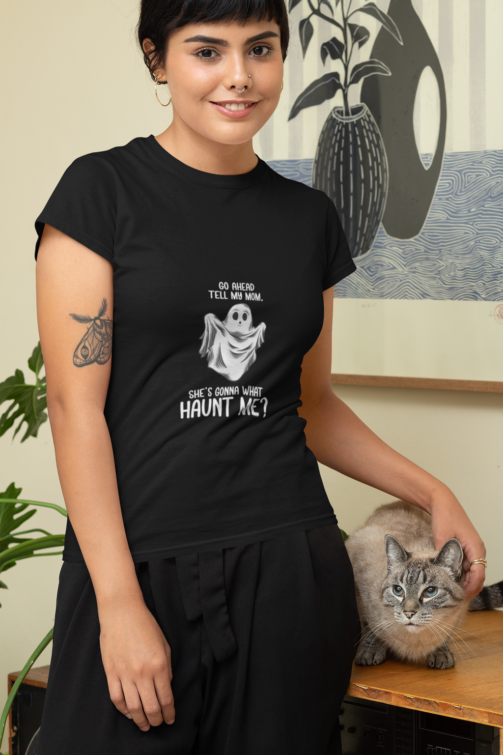 Go Ahead Tell My Mom basic Graphic Tee