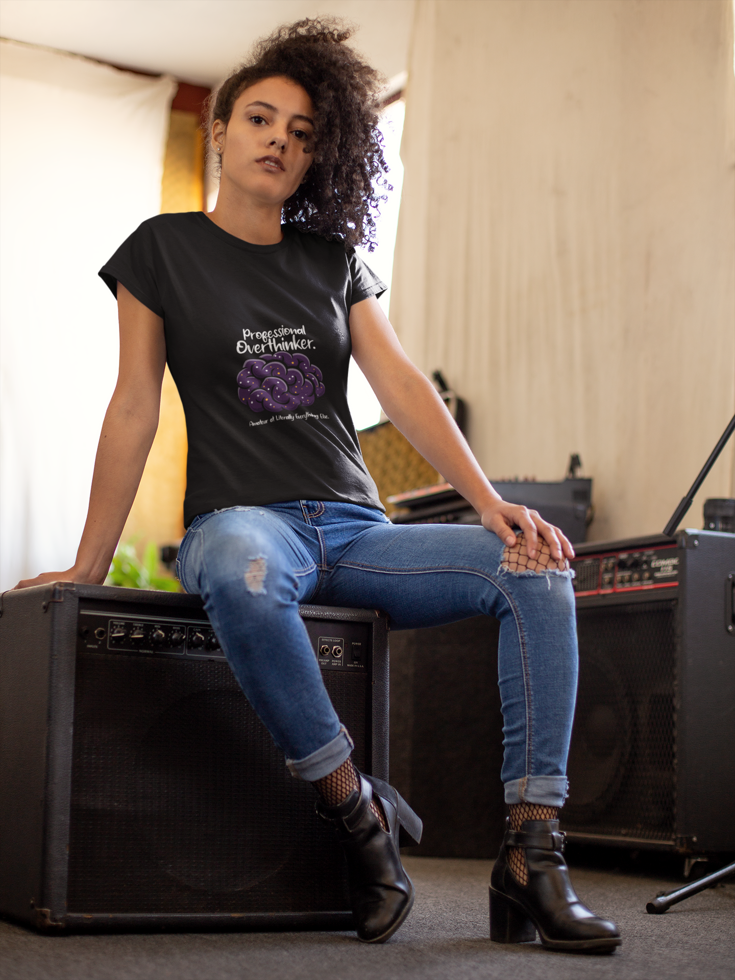 Professional Overthinker basic Graphic Tee